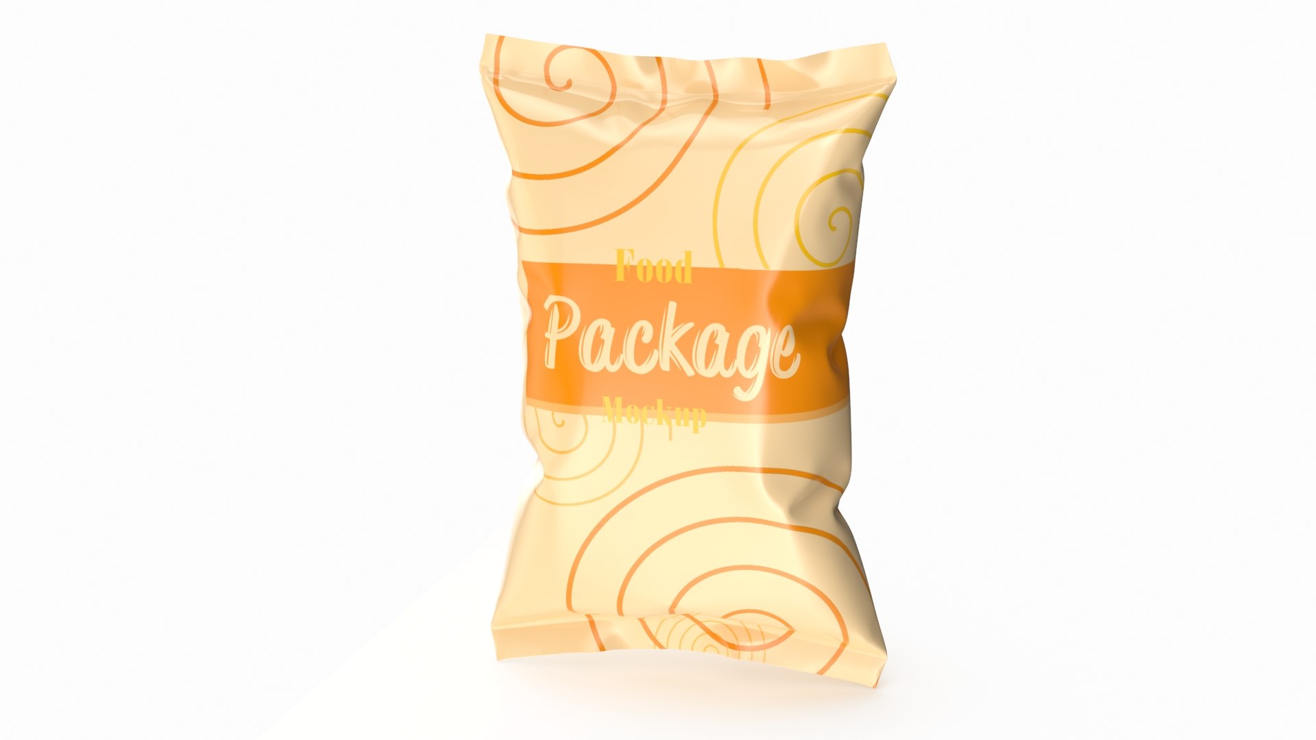 Mockup Food Package Yellow 3D model preview