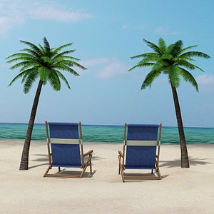 beach chairs 3d 3ds