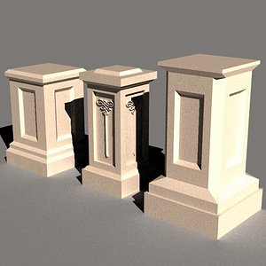 3d model of architecture stairs