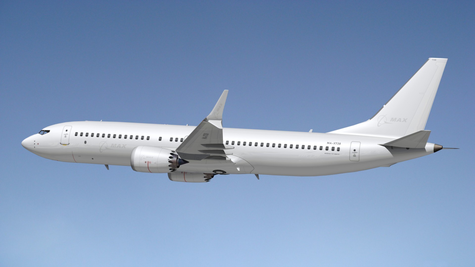 3D Boeing 737 Max White Livery model - TurboSquid 1833949