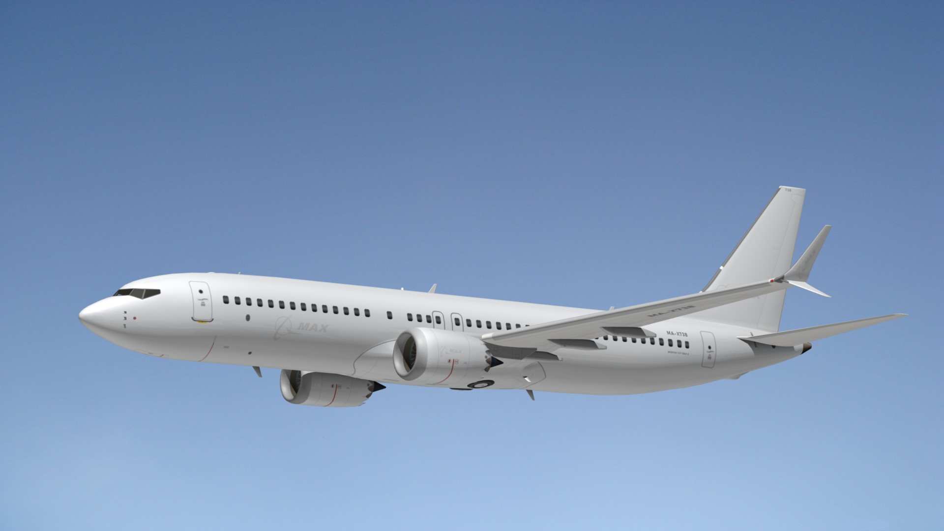 3D Boeing 737 Max White Livery model - TurboSquid 1833949