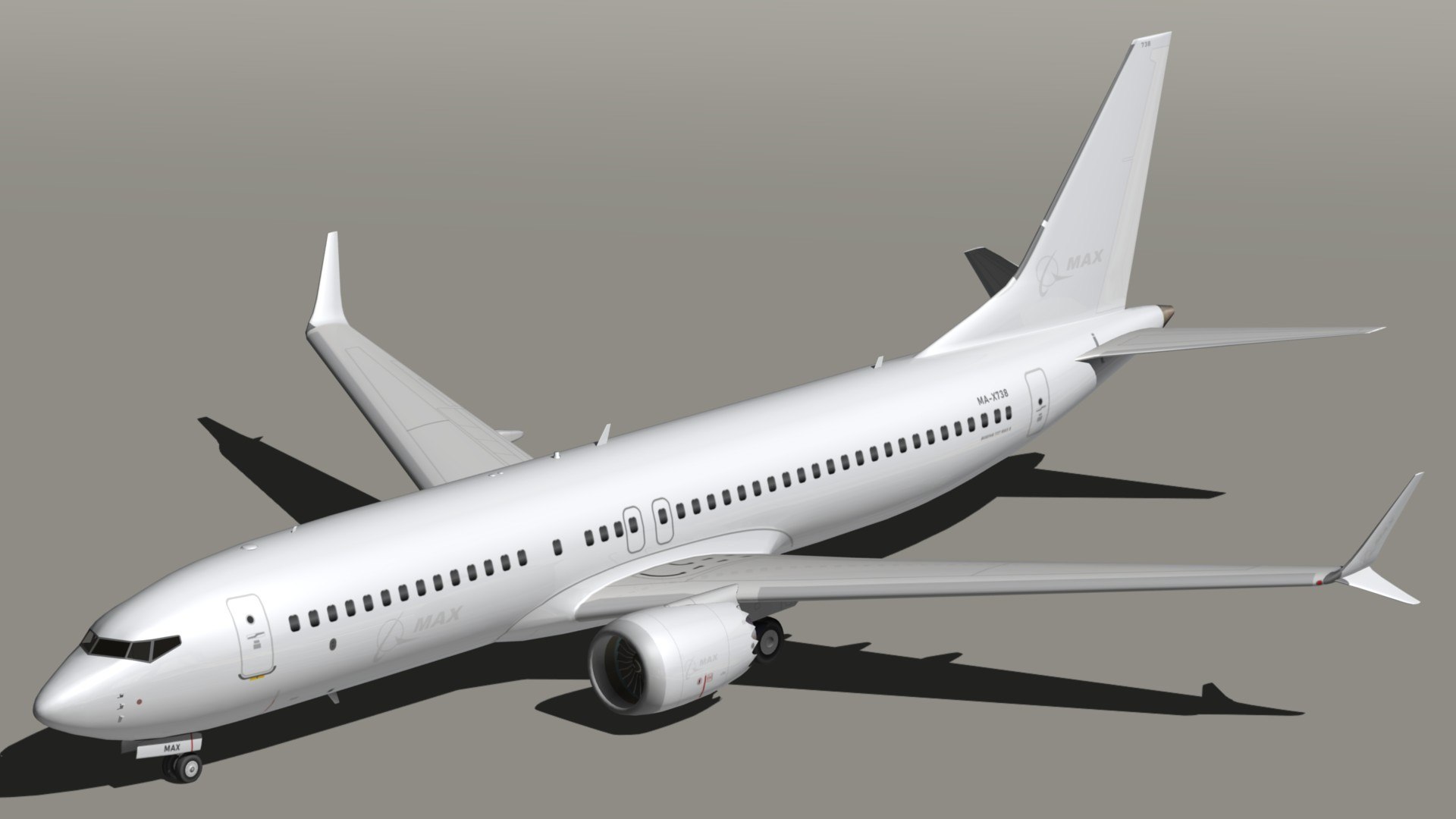 3D Boeing 737 Max White Livery Model - TurboSquid 1833949