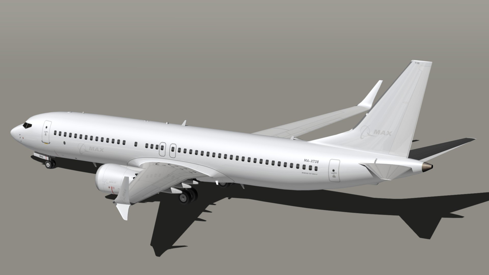 3D Boeing 737 Max White Livery Model - TurboSquid 1833949