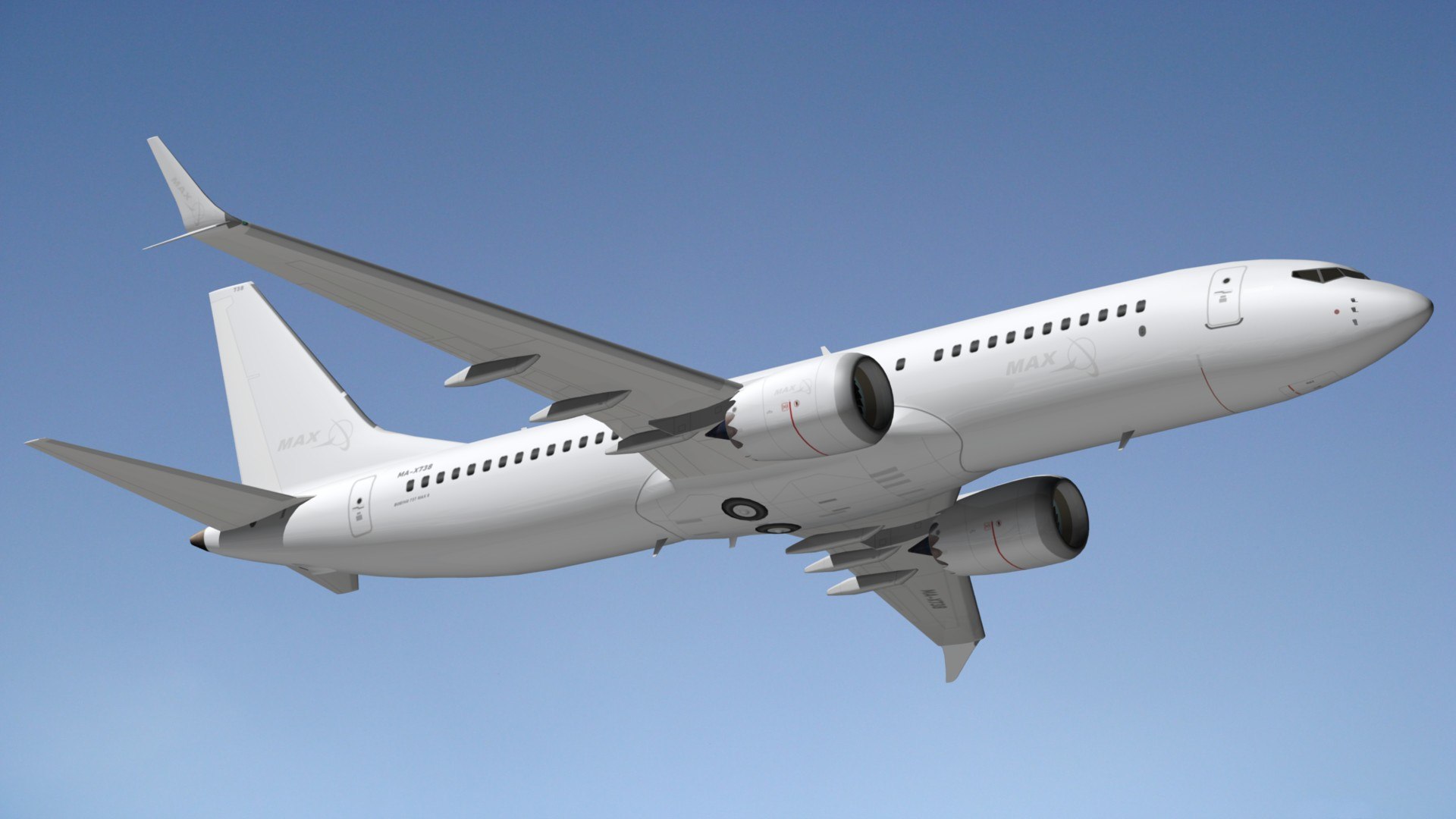 3D Boeing 737 Max White Livery Model - TurboSquid 1833949