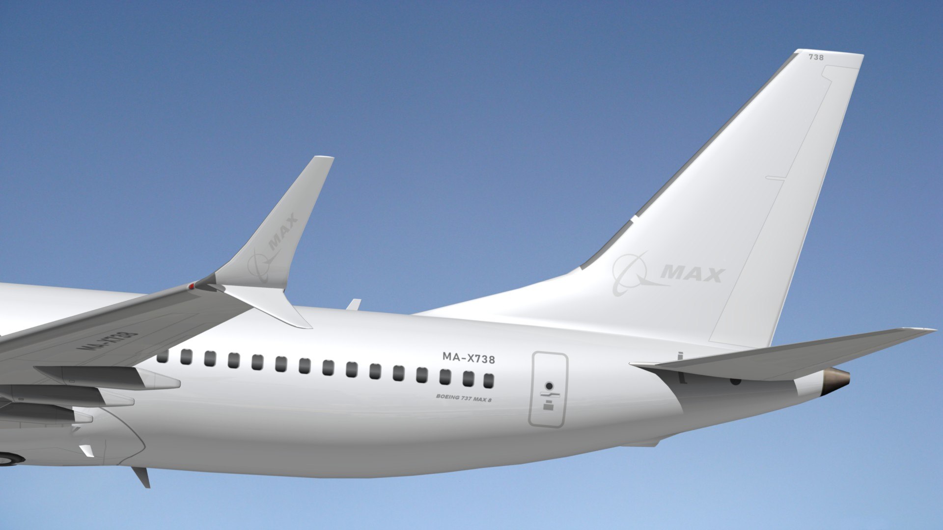 3D Boeing 737 Max White Livery Model - TurboSquid 1833949