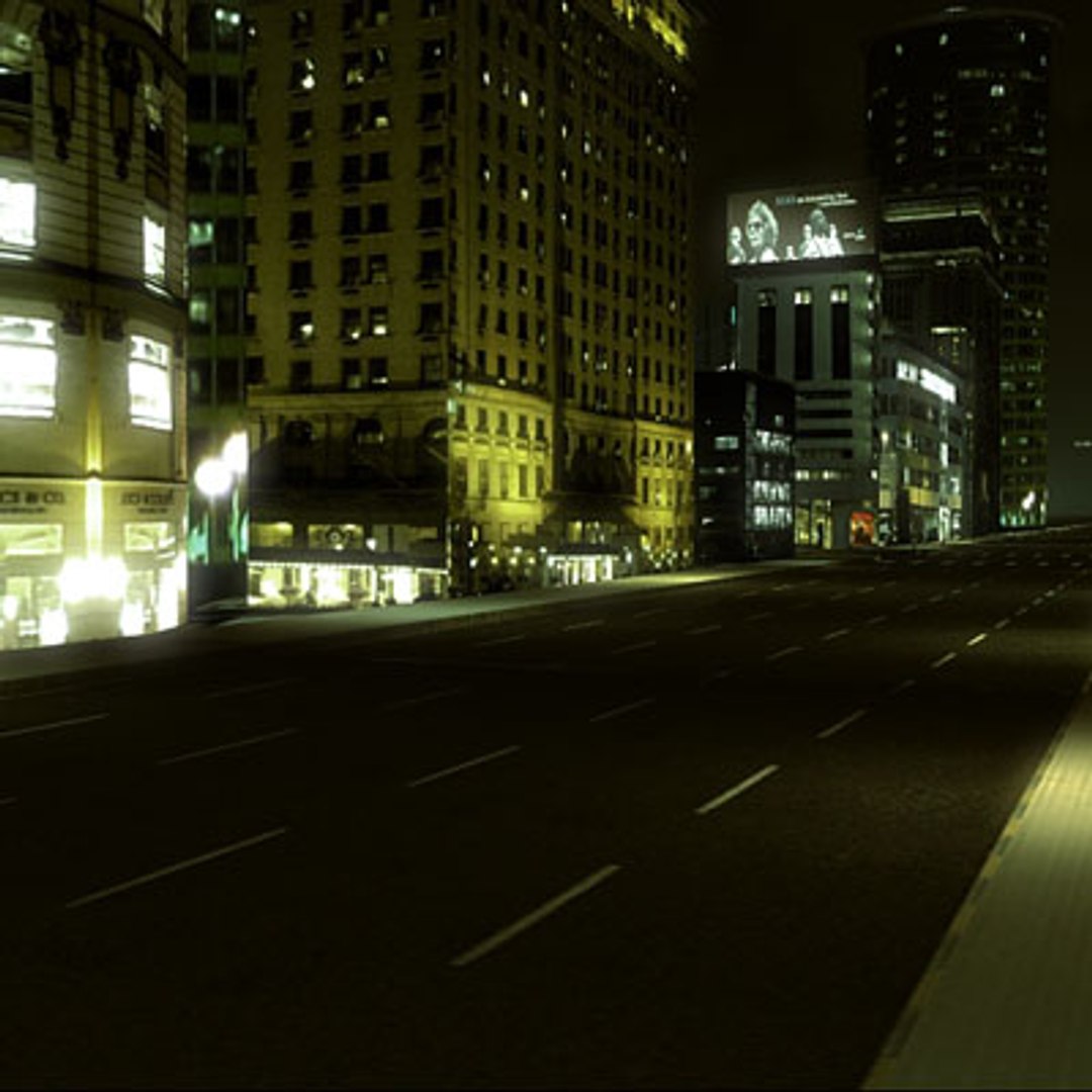 Night Street 3d Model