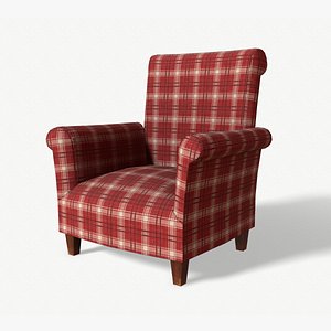 Armchair Cranberry 3D