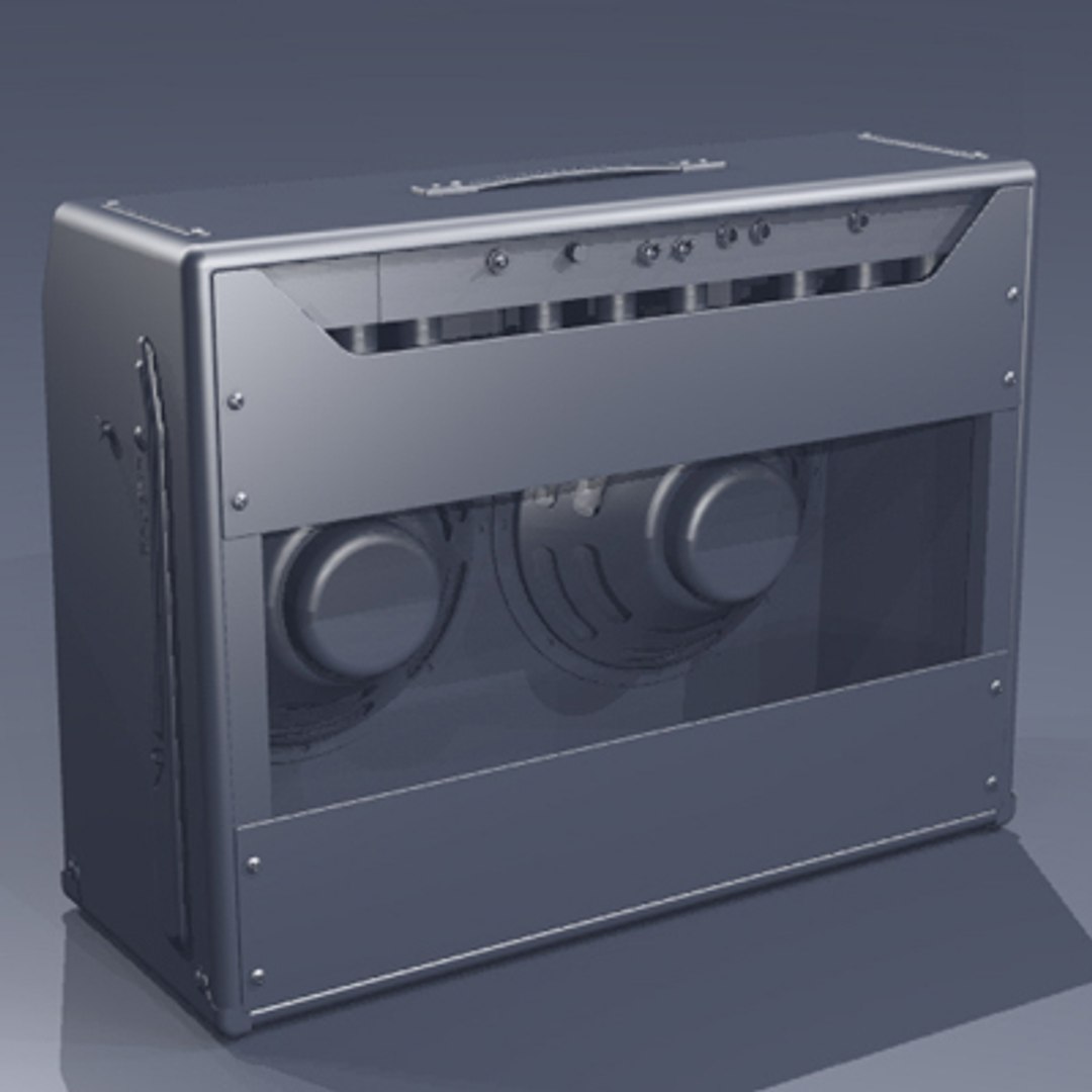 speakers amp 3d model