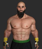 REALISTIC MALE BOXER 3D CHARACTER -  Athletic Muscular Fighter