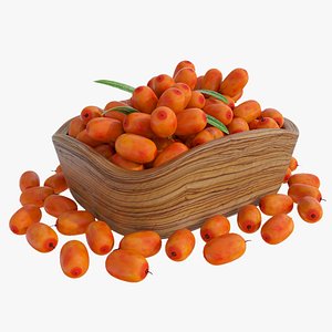 3D Sea-buckthorn wooden bowl