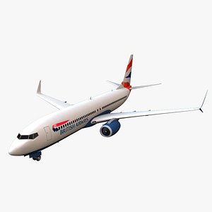 british airways boeing 737-800 3d max