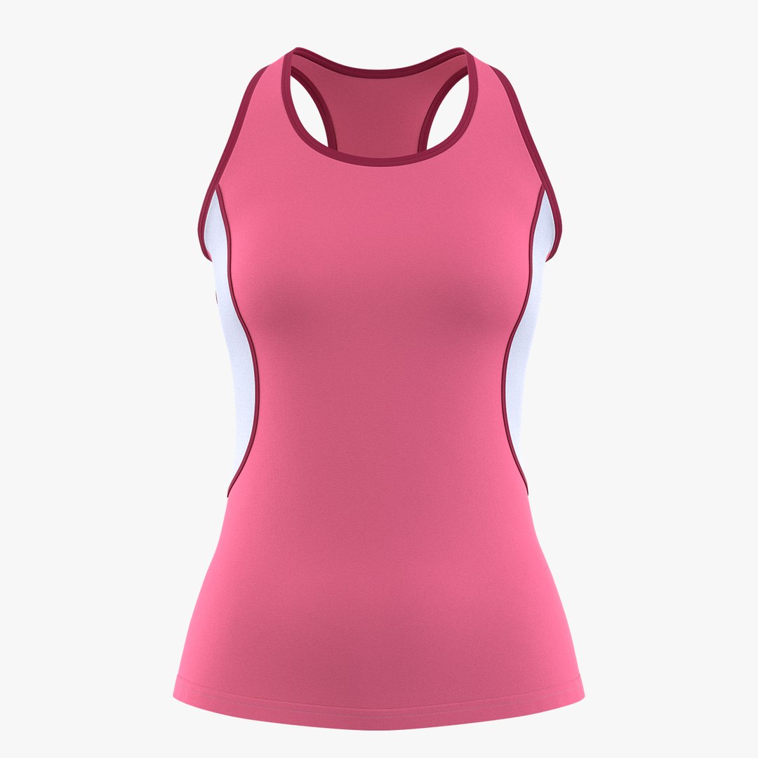 Sporty Tank top for women 3D model TurboSquid 1994734