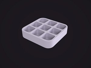 3D model Nine Compartment Tray