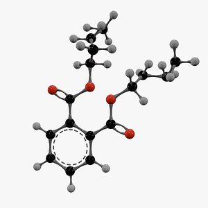 Dibutyl Phthalate Molecule 3D