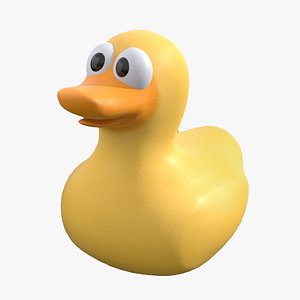 3D rubber toy duck animation rig model