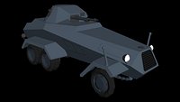 Sd kfz 231 LowPoly isometric