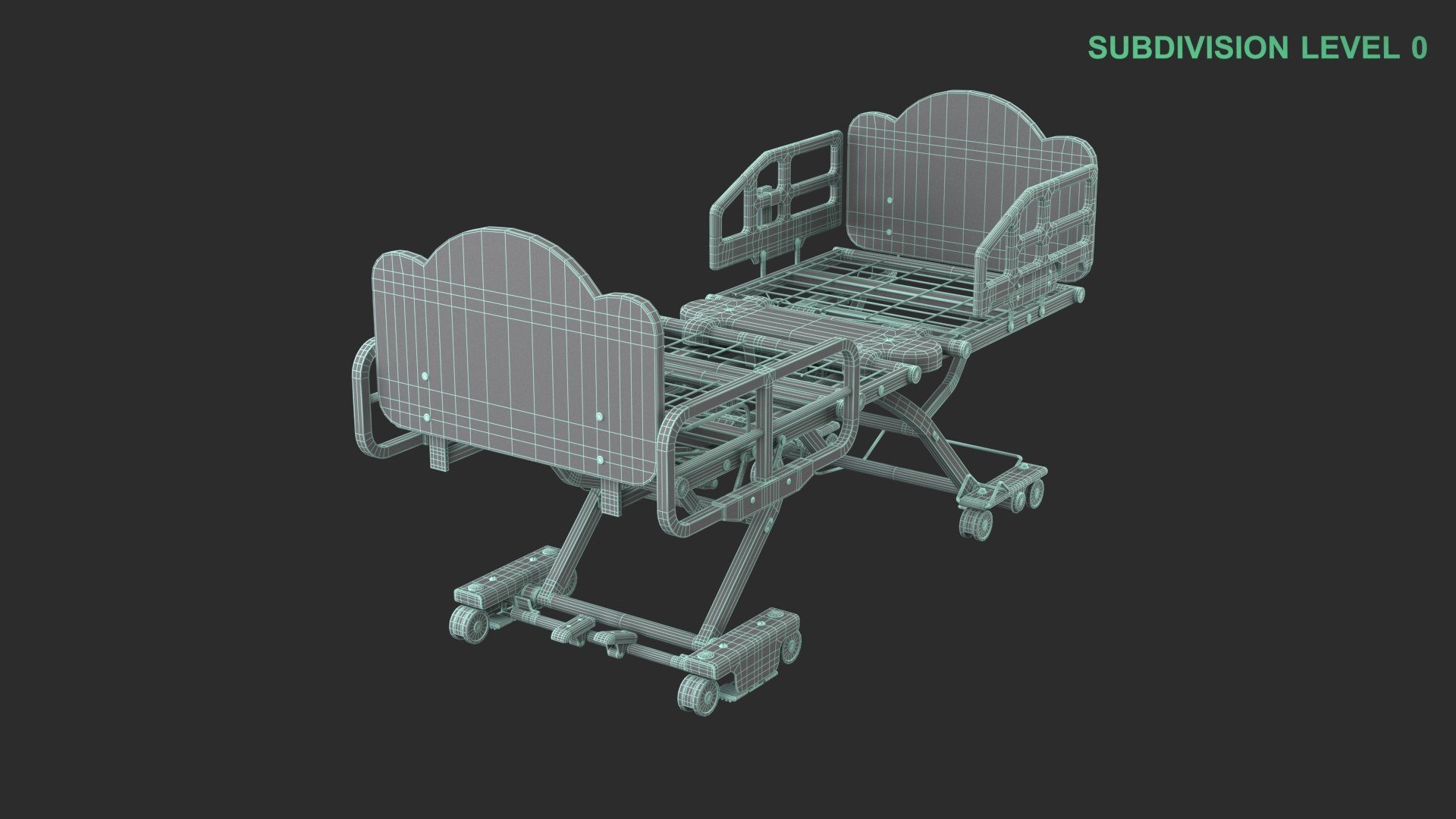 Hospital Bed(1) 3D model https://p.turbosquid.com/ts-thumb/yu/3UFSbX/yX/wireframe_0007/jpg/1741334839/1920x1080/fit_q87/bf667bf24c2bc67e9da7ab6081bef68e8b19bc30/wireframe_0007.jpg