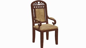 3D Antique chair game ready
