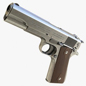 3D realistic colt 1911a1 01