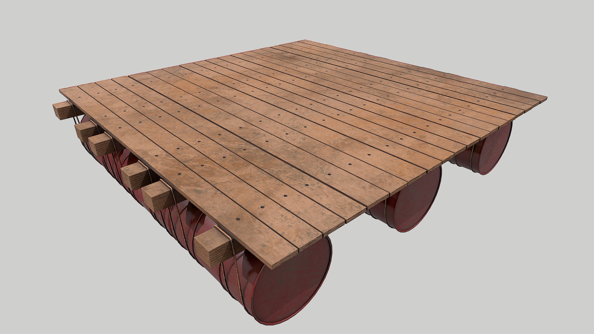 Wooden Raft V4 With Pbr 4K 8K Model - TurboSquid 1730196