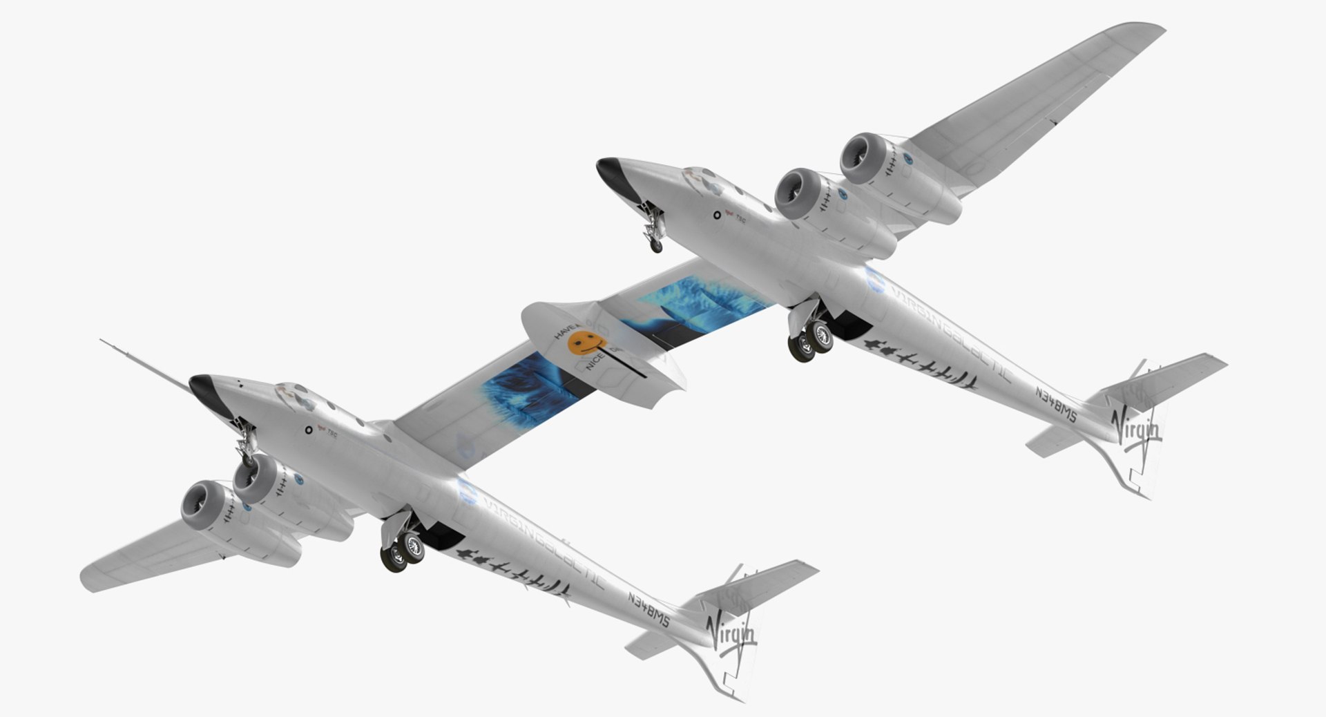 Virgin Galactic LauncherOne Rigged 3D Model 3D model preview