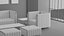 Sofa set 05 3D model