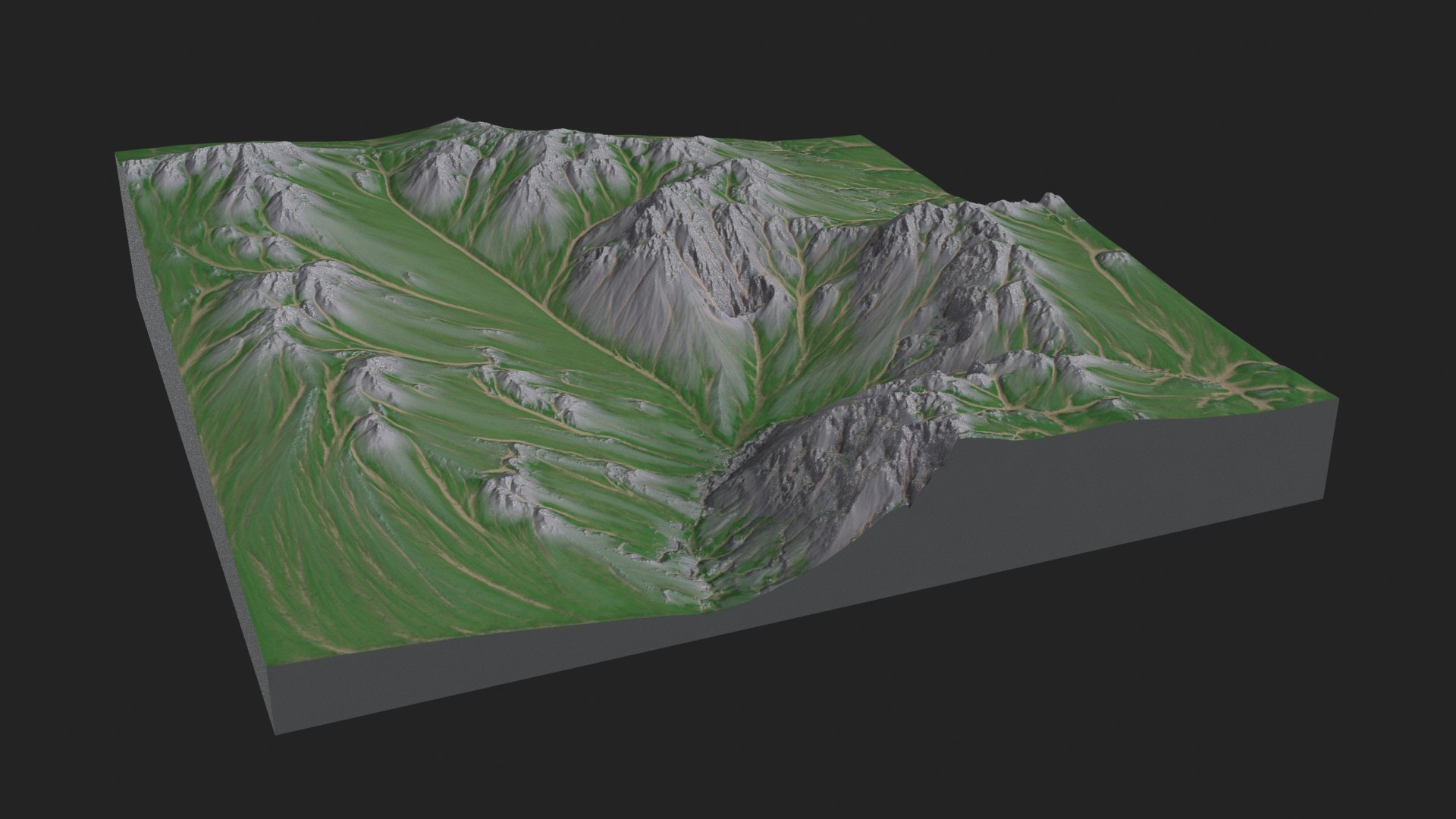 3D Mountain Terrain Model - TurboSquid 2142853