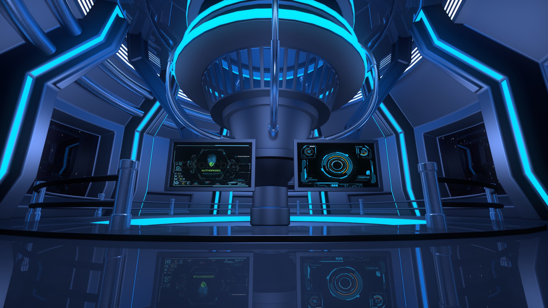 3D Model 4 Sci Fi Room Sets - TurboSquid 2097102