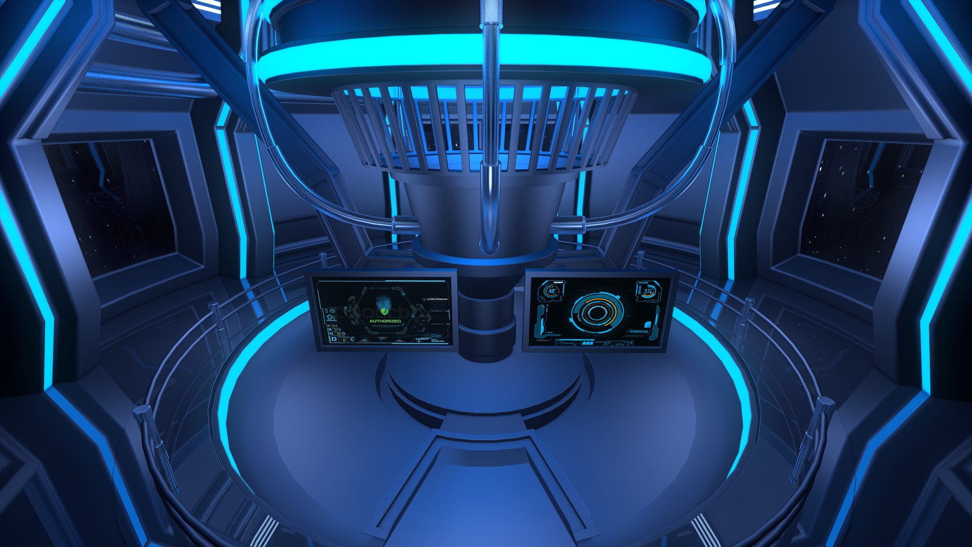 3D Model 4 Sci Fi Room Sets - TurboSquid 2097102