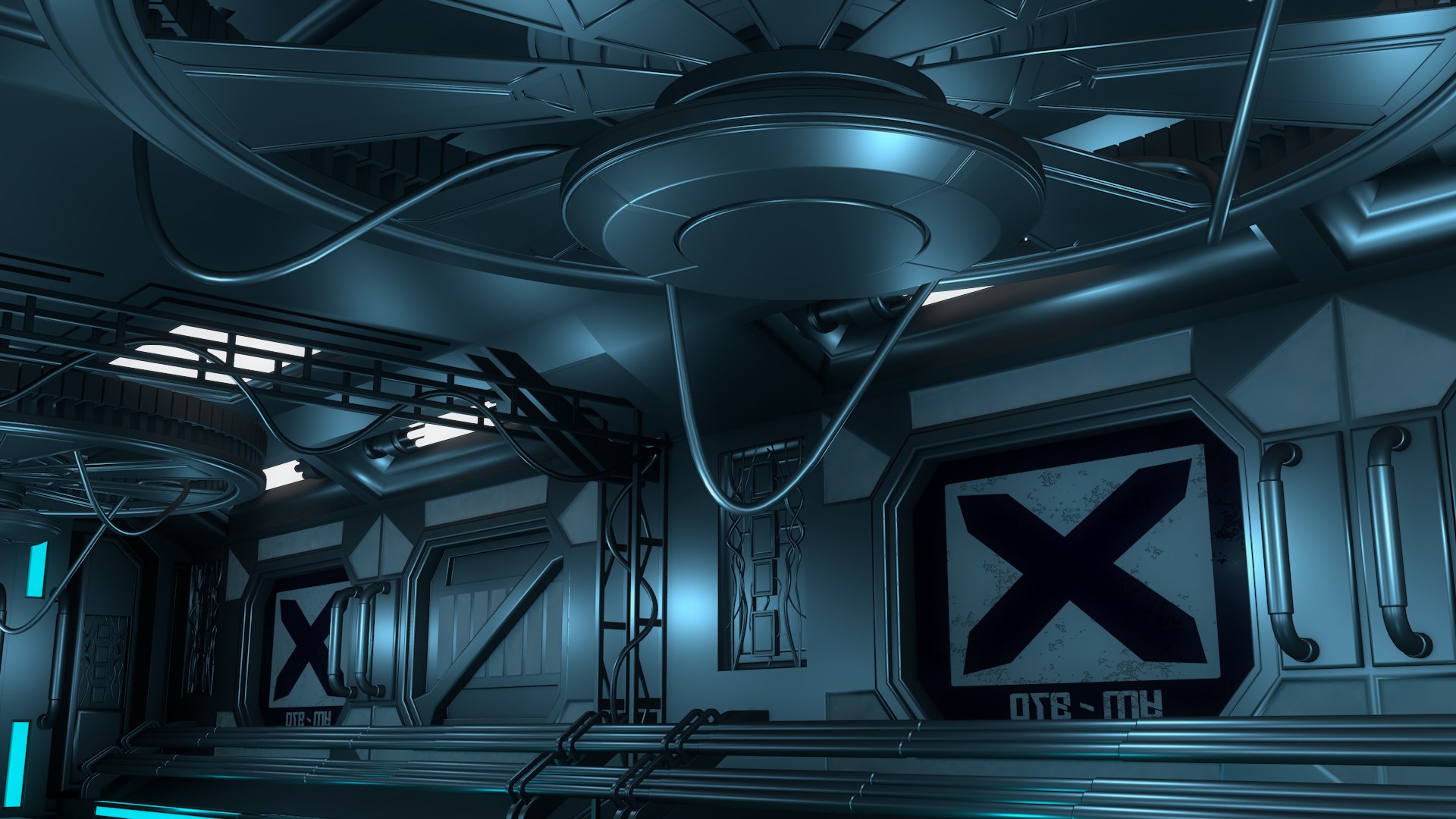 3D Model 4 Sci Fi Room Sets - TurboSquid 2097102