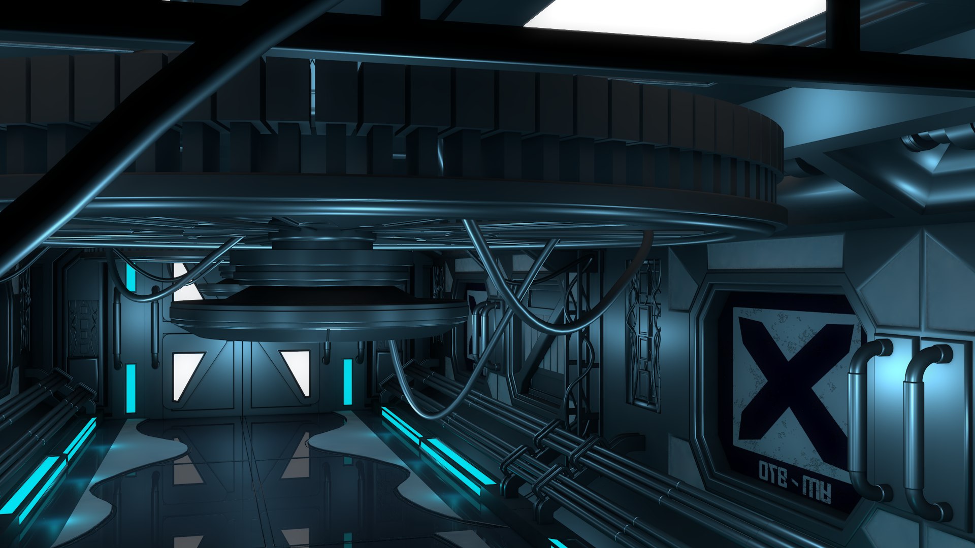 3D Model 4 Sci Fi Room Sets - TurboSquid 2097102