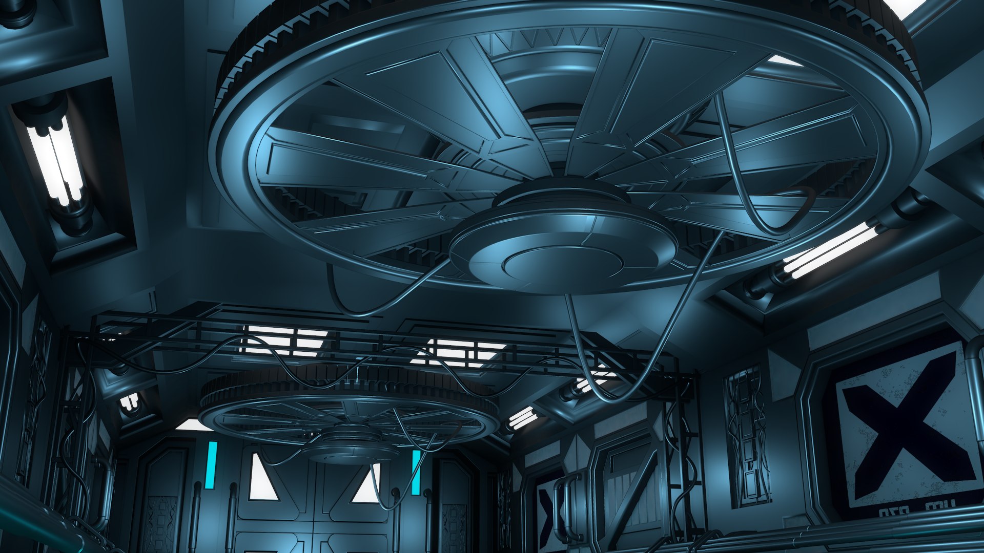3D Model 4 Sci Fi Room Sets - TurboSquid 2097102