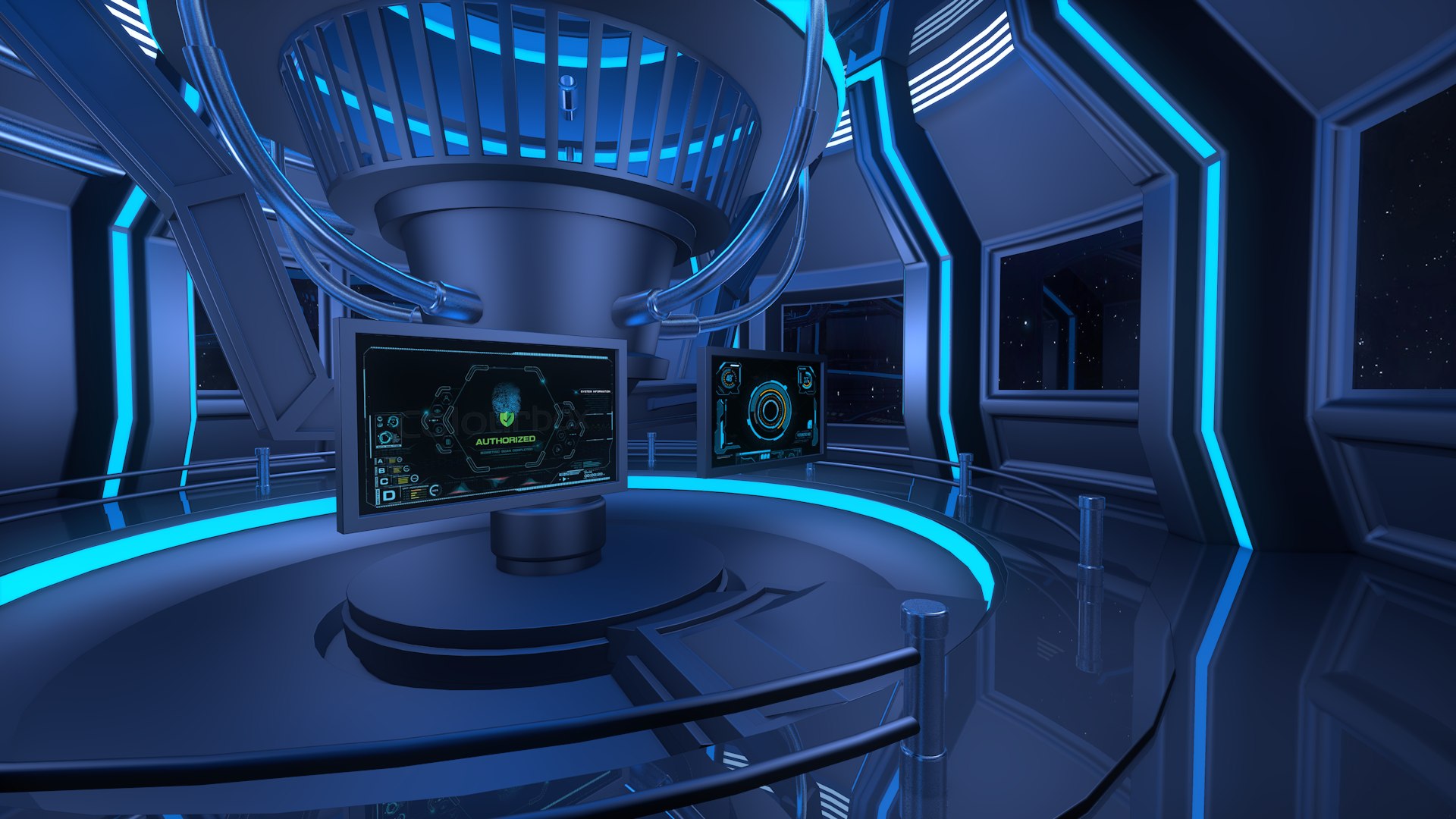 3D Model 4 Sci Fi Room Sets - TurboSquid 2097102