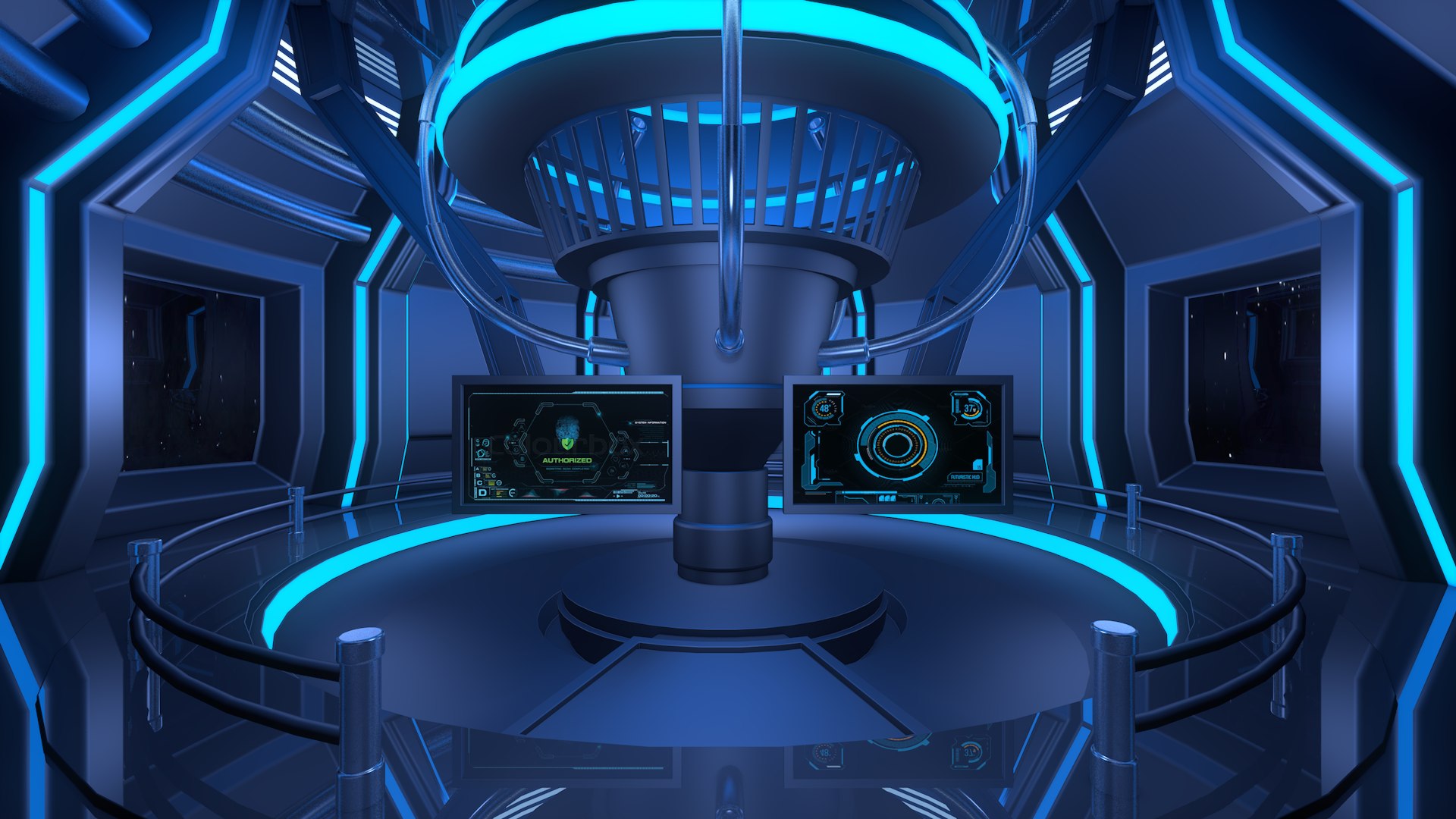 3D Model 4 Sci Fi Room Sets - TurboSquid 2097102