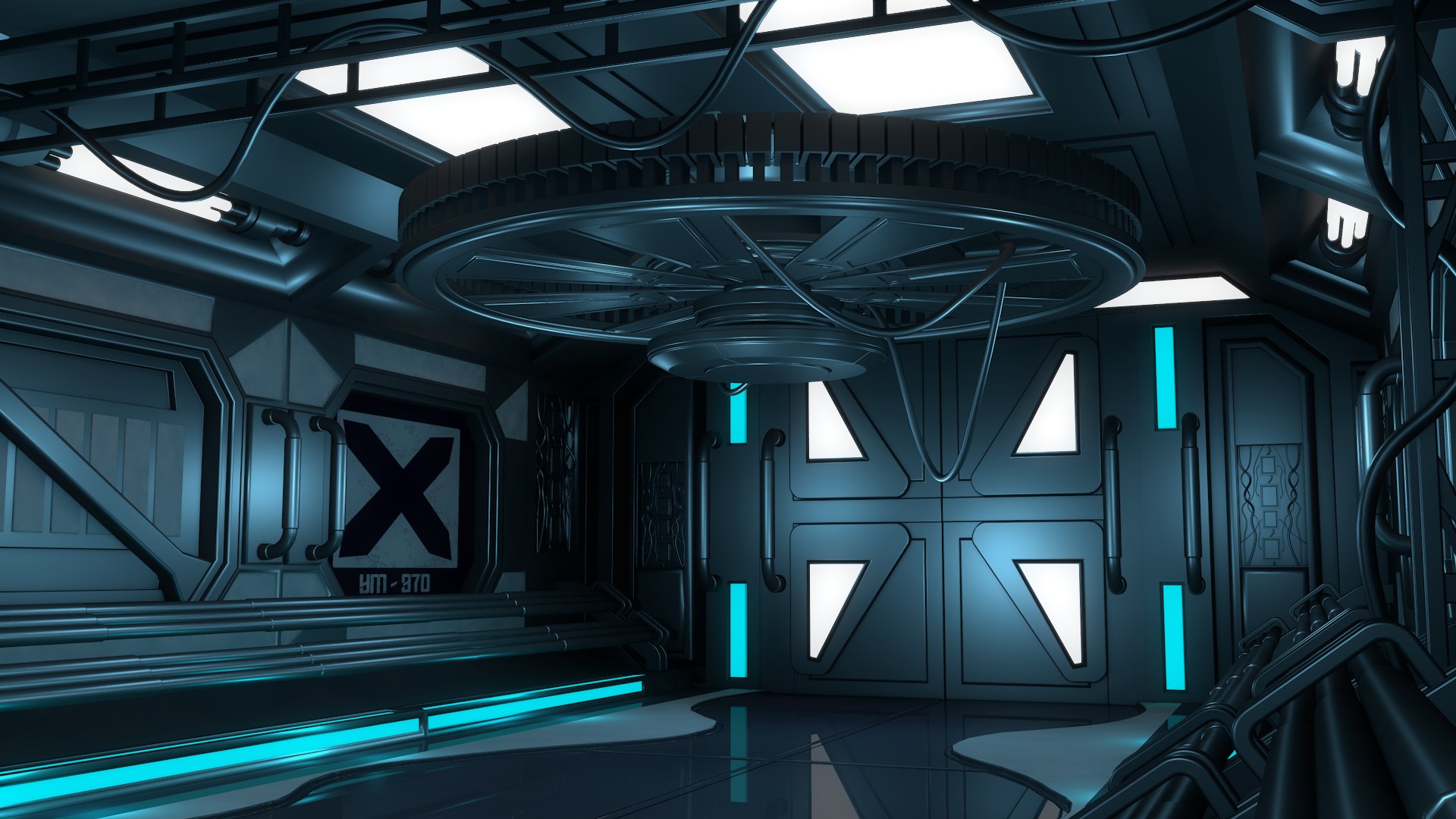 3D Model 4 Sci Fi Room Sets - TurboSquid 2097102