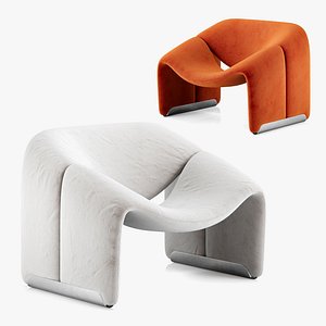 3D model Groovy Lounge Chair Pierre Paulin
