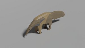 Low-poly Anteater model