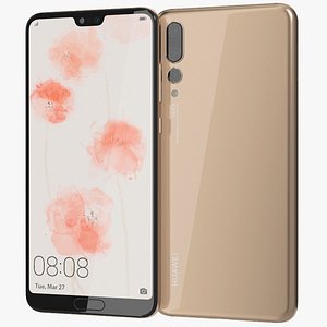 realistic huawei p20 pro model