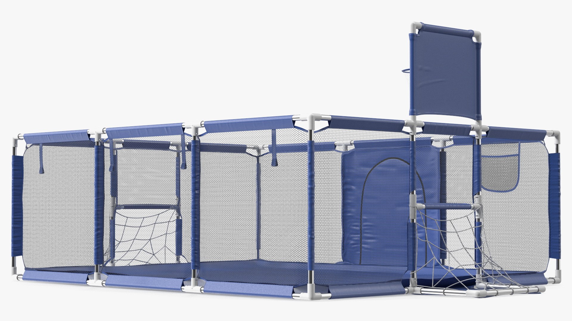 Blue Baby Playpen 3D model preview