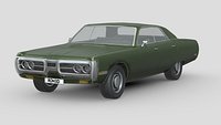 Low Poly Car - Plymouth Fury Sedan 1972