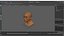 Feudal Japanese Man Head with Neutral Expression