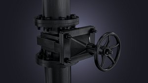 3d model industrial faucet