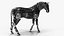 3D Robot horse standing model