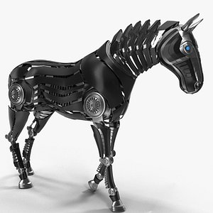 3D Robot horse standing model