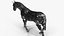 3D Robot horse standing model