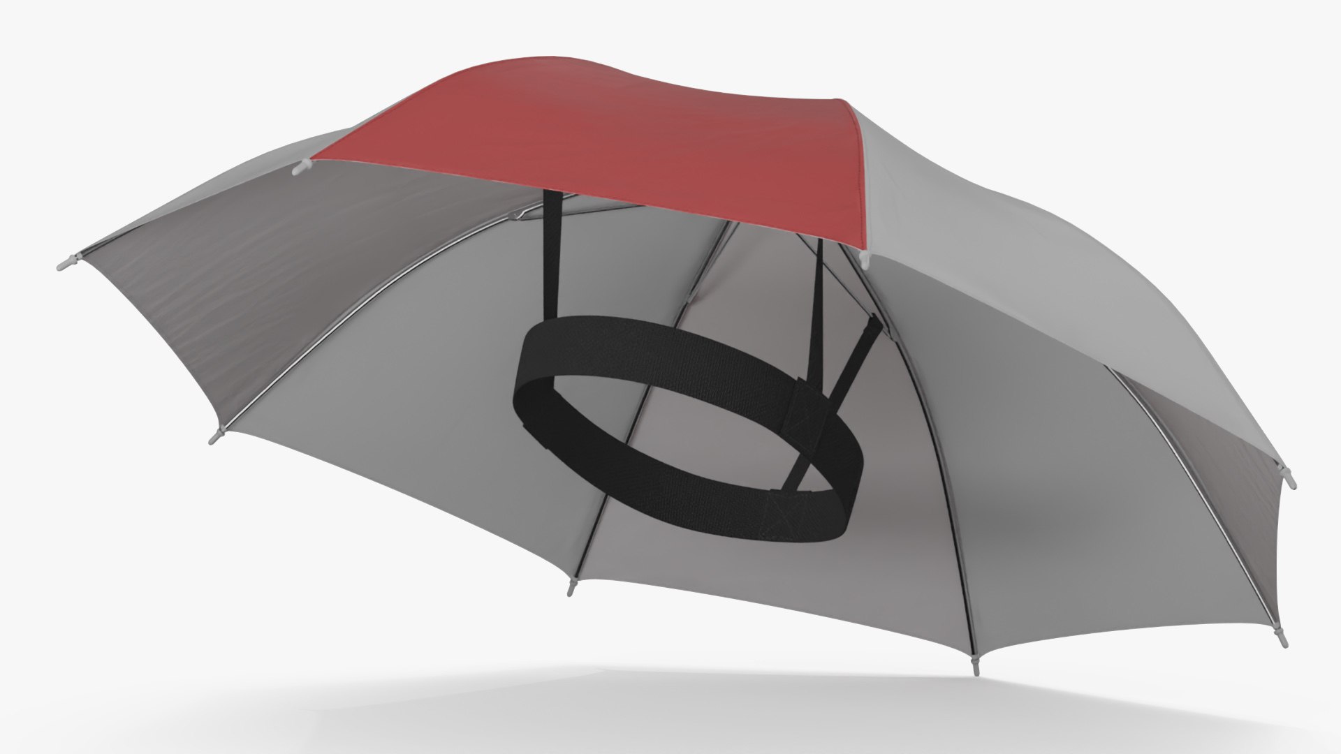 Sun Protection Umbrella Hat 3D model preview
