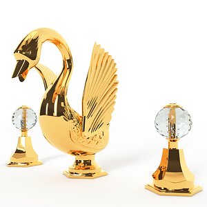 3D Swan Faucet Design Gold