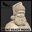 Printable Santa Claus Bust