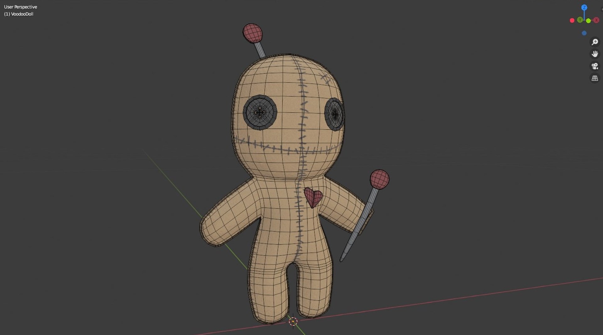 3D Traditional Voodoo Doll Black - TurboSquid 1900288