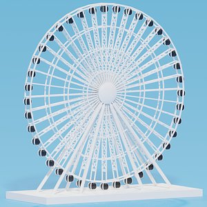 Cartoon Seattle Great Wheel 3D model